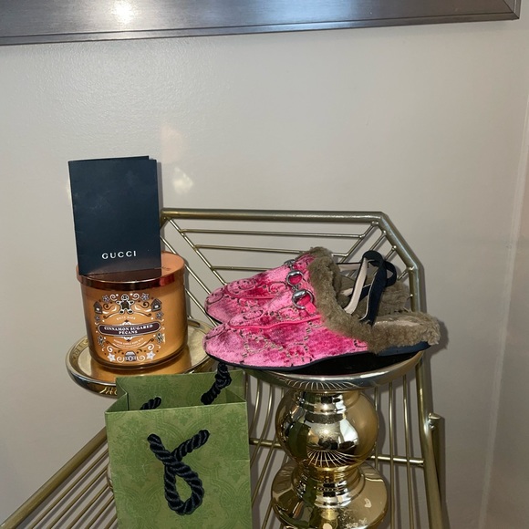 GUCCI GIRLS PINK PRINCETON GG 👡 - Picture 2 of 6